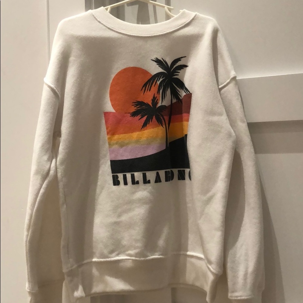 white kids billabong sweatshirt